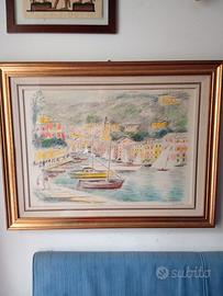 Quadro vintage litografia artista Michele Cascella