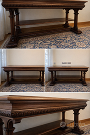 Scrivania classica in legno finitura noce – stile