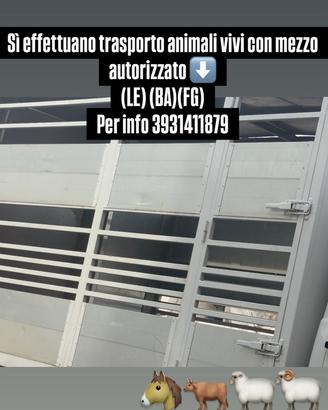 Si effettuano trasporto animali vivi