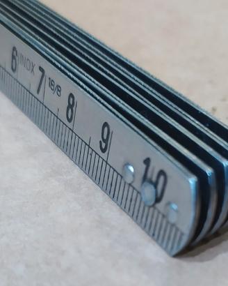 RARO Metro pieghevole METRICA inox 18/8 (Anni '60)