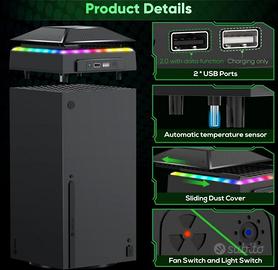 ventola cooling xbox serie x + set antipolvere