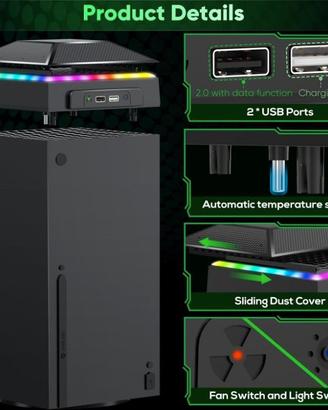 ventola cooling xbox serie x + set antipolvere
