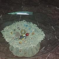 tavolino da salotto in cristallo 