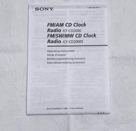 Sony ICF-CD2000 manuale istruzioni