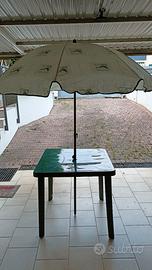Tavolo da giardino 80x80 con ombrellone