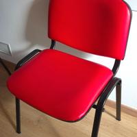 Sedie in simil pelle – 3 rosse