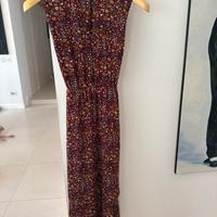 Vestito bordeaux con fiorellini