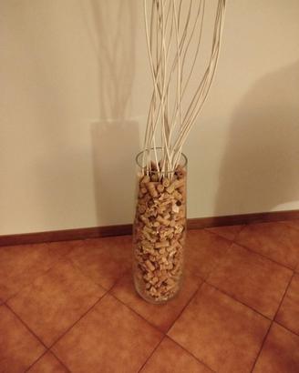 Vaso decorativo in vetro per soggiorno