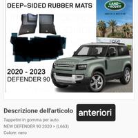 VPLES0548 Tappeti gomma LAND ROVER Defender 90'' 