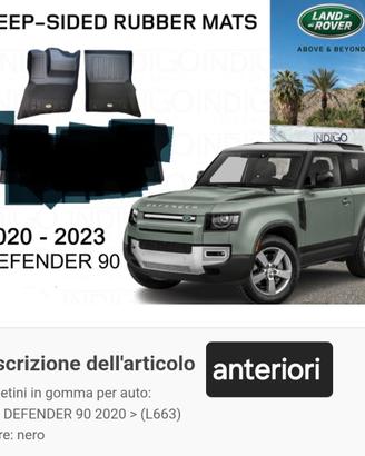 VPLES0548 Tappeti gomma LAND ROVER Defender 90'' 