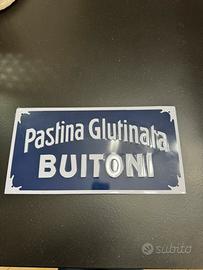Insegna vintage metallo pastina glutinata buitoni