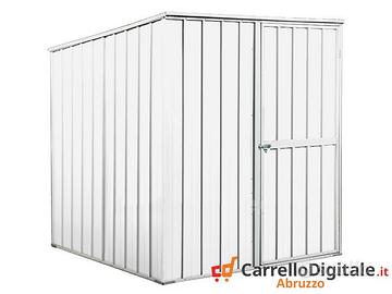 Box da giardino lamiera acciaio 175x185cm bianco