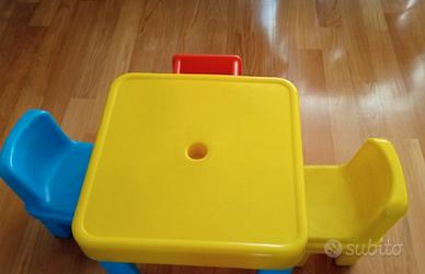 Tavolino Chicco per bambini con 3 sedie coordinate