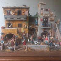 Tipico presepe napoletano realizzato a mano 