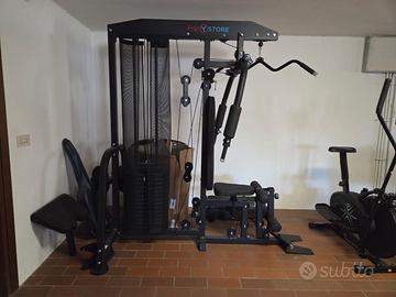 Stazione multifunzione con leg press home gym