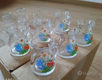 6 bicchierini tirolesi per liquore in vetro