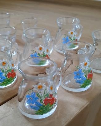 6 bicchierini tirolesi per liquore in vetro