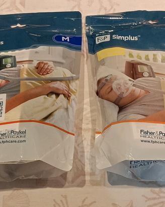 2 Maschere cpap Simplus taglia M Resmed