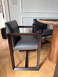 Sedie in legno e pelle