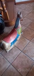 cavalluccio a dondolo in legno
