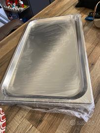 Set NUOVO di 5 teglie gastronorm in acciaio