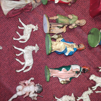 Pastorelli presepio statuine dipinte a mano