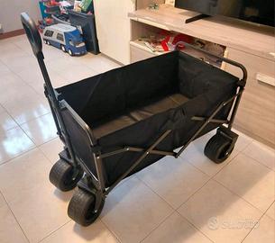 Carrello Pieghevole XL 82x52 cm Ruote XXL Off-Road