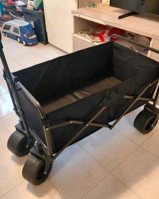 Carrello Pieghevole XL 82x52 cm Ruote XXL Off-Road