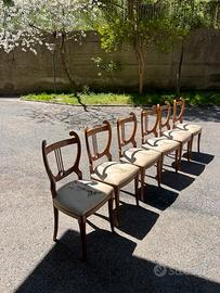 Set di 6 Sedie Vintage "a Lira"
