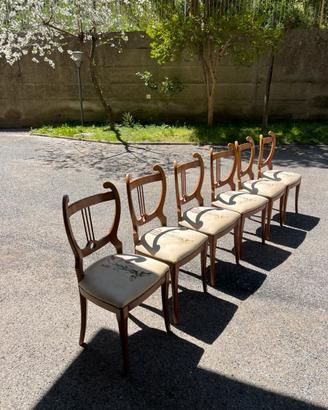 Set di 6 Sedie Vintage "a Lira"