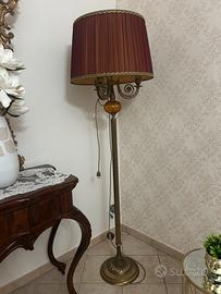 Piantana bordeaux con paralume marina