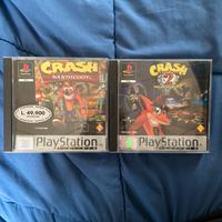 Lotto videogiochi PS1 Crash Bandicoot 1 e 2