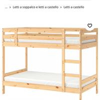 Letto a castellp ikea legno