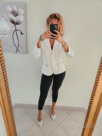 Pennyblack blazer slim fit, colore bianco, Tg M