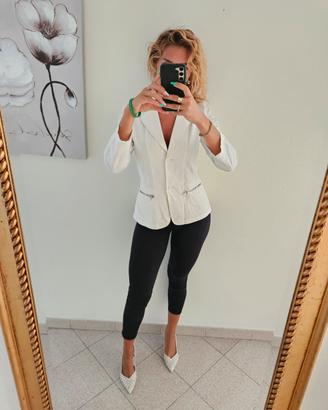 Pennyblack blazer slim fit, colore bianco, Tg M