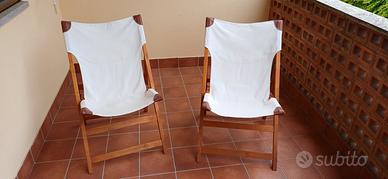 due poltrone pieghevoli
