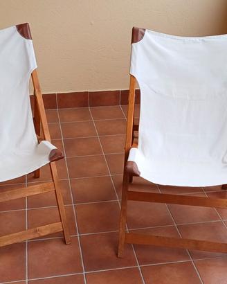 due poltrone pieghevoli