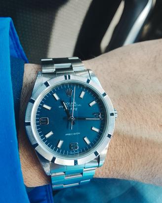 Rolex air king blu 14010 originale