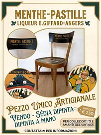 sedia dipinta a mano