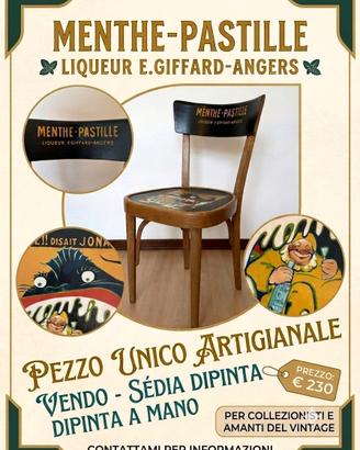 sedia dipinta a mano
