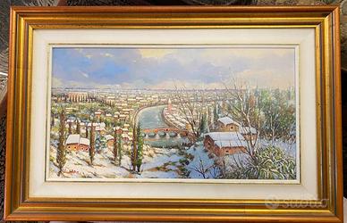 QUADRO VERONA SOTTO LA NEVE