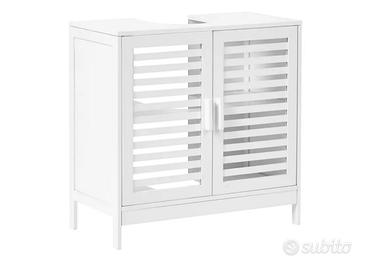 Mobile lavabo Bambù 60 cm Bianco