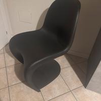 Panton chair nera opaca