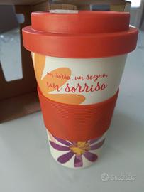 Bamboo mug tazza tisana sempre con te nuova