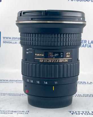 TOKINA 11-20 mm f2.8 PRO DX PER CANON + GAR. USATO