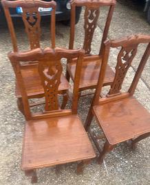 Sedie in VERO LEGNO ( prezzo per 4 sedie)
