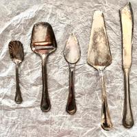 Posate silver plated formaggio e dolce