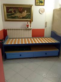 doppio letto con cassettoni 