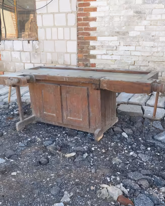 BANCO DA FALEGNAME PENISOLA CUCINA DISPENSA