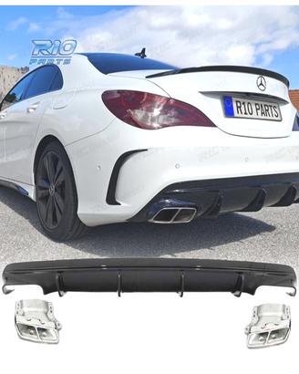 DIFUSORE MERCEDES CLA W117 16-18 LOOK CLA45 NERO L